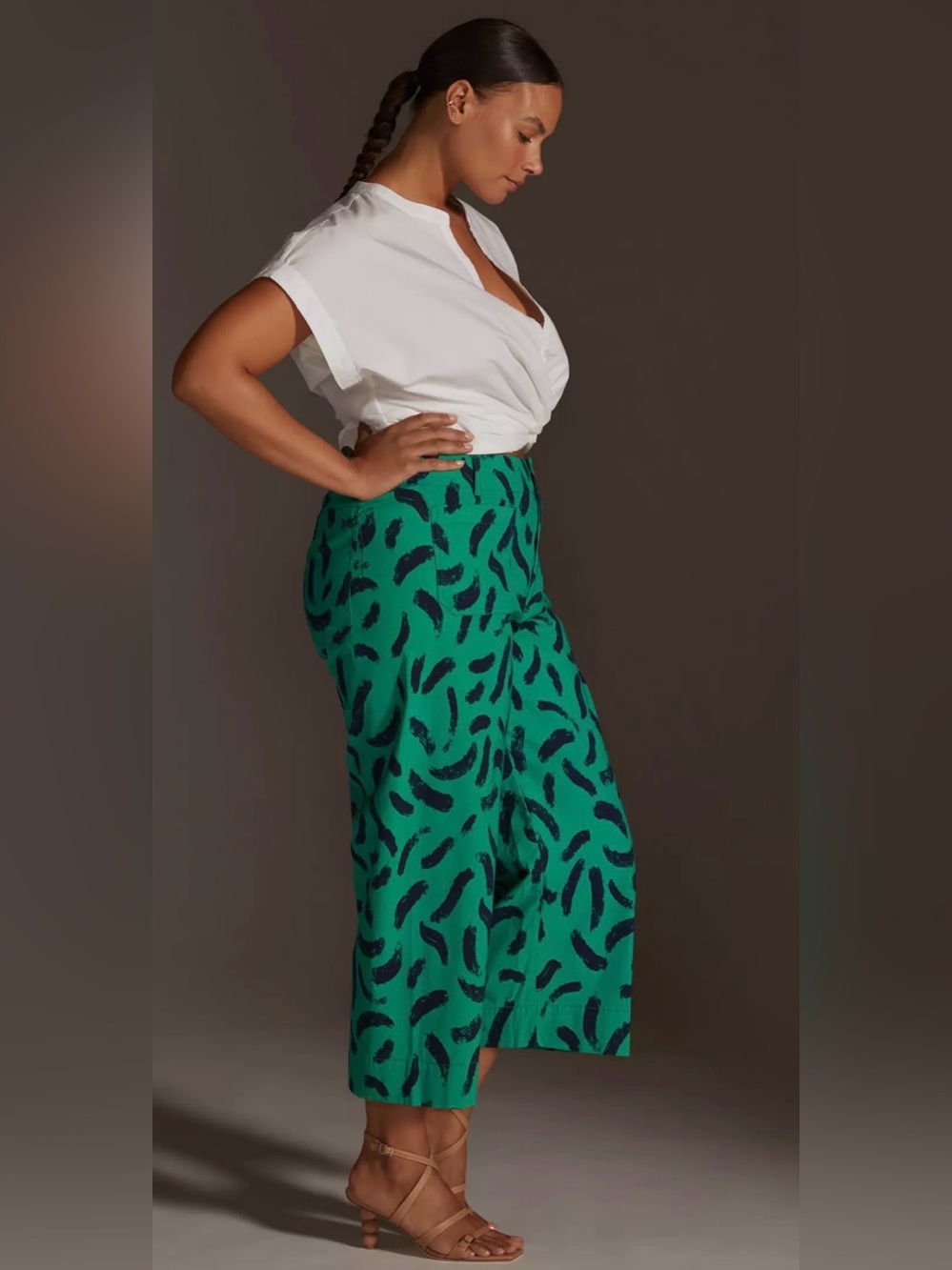 Maeve Anthropologie The Colette Pants Magic Fabric Ed Women 32 Crop Wide Leg 14 - Picture 9 of 15